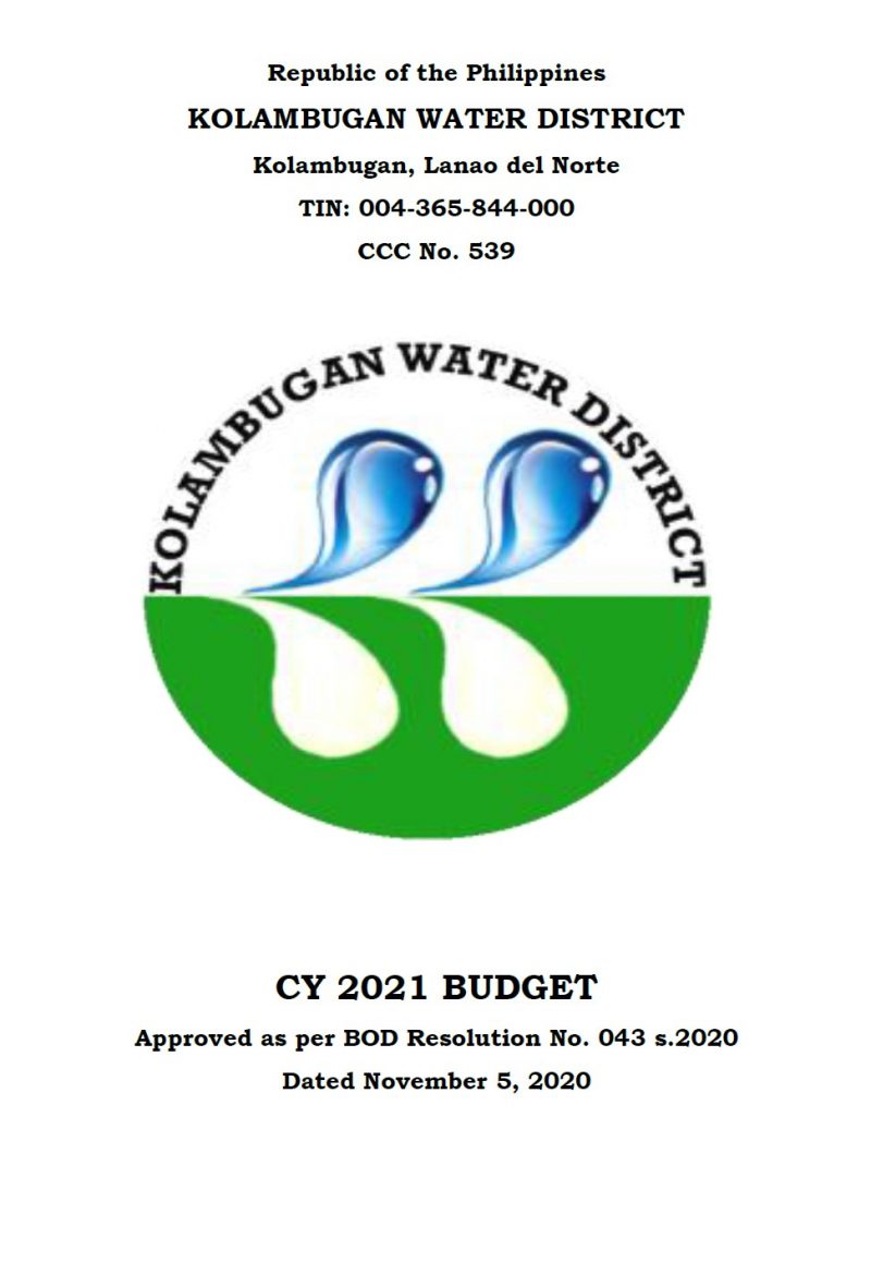 Approved Budget and Corresponding Targets CY 2021