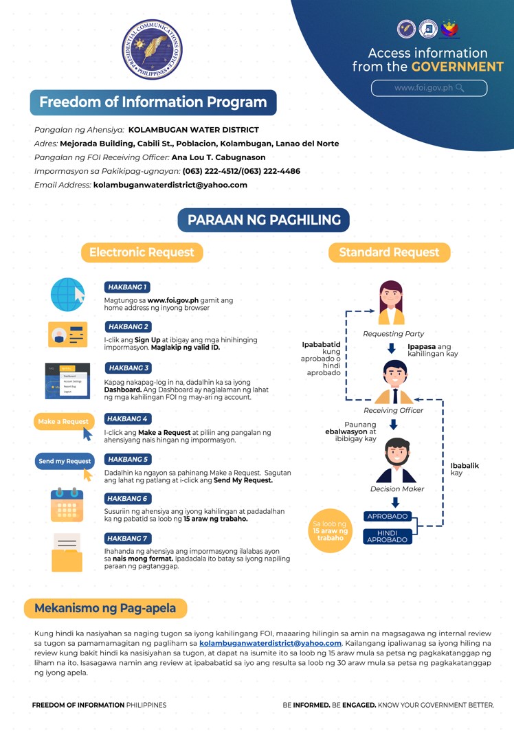 One Page FOI Manual (Filipino)